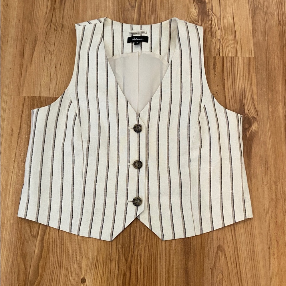 REITMANS linen blend waistcoat vest 10